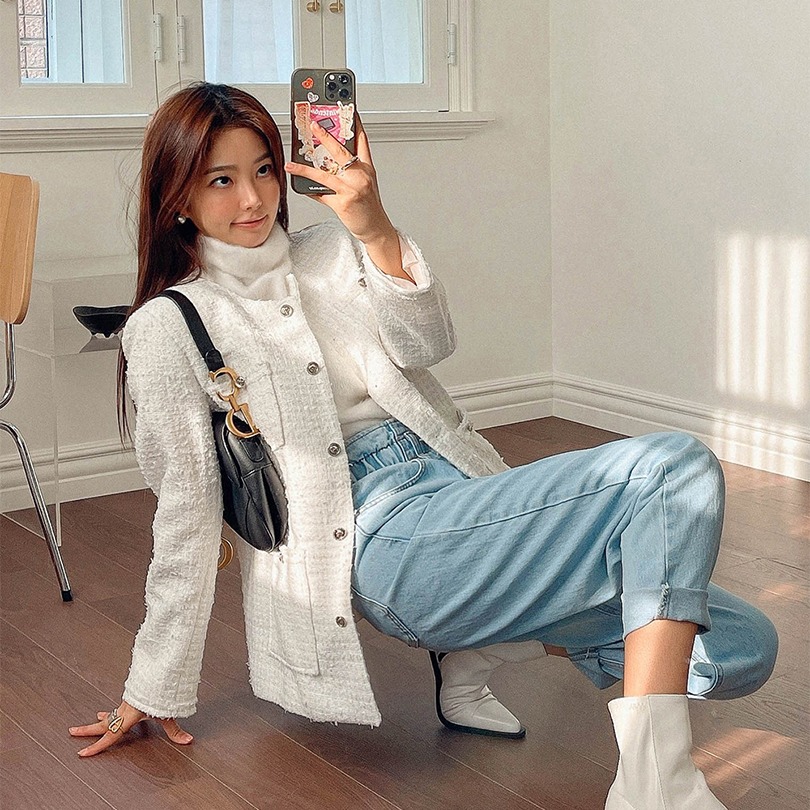 liphop-온더 트위드 자켓♡韓國女裝外套