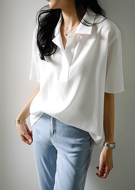 misharp-데어 카라 셔츠 (3 color)♡韓國女裝上衣