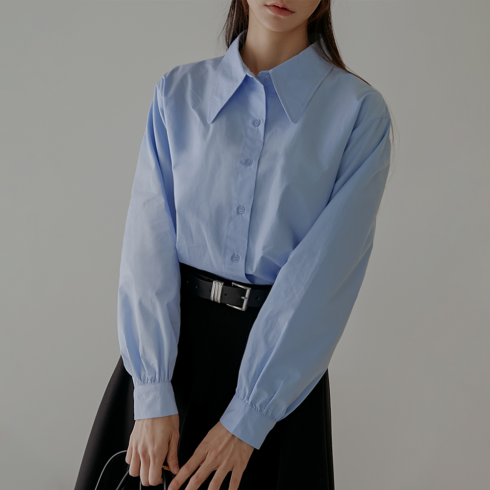 common-unique-프로네 샤프 카라 셔츠♡韓國女裝上衣