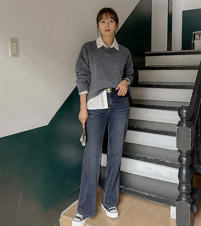joamom-[[MADE] New 어나더 롱 데님 기모 팬츠 23FW]♡韓國女裝褲