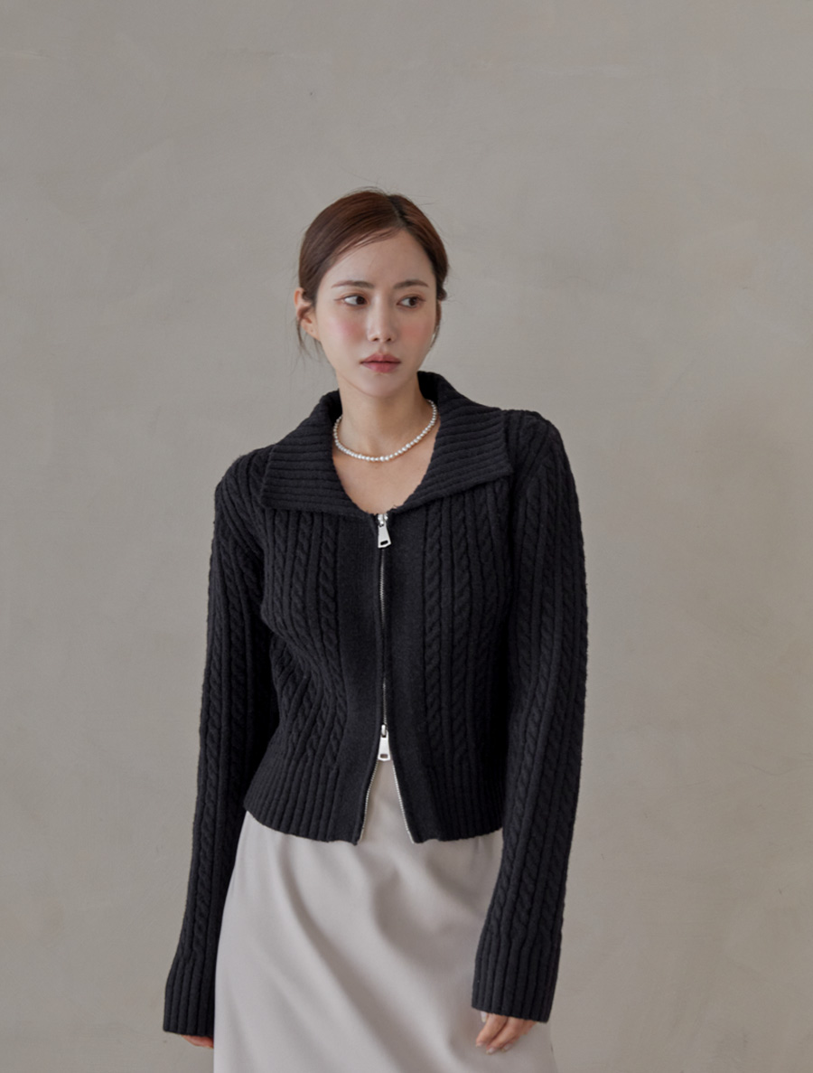 evellet-[[EVELLET]비안트 프리미엄 투웨이 케이블 집업]♡韓國女裝外套