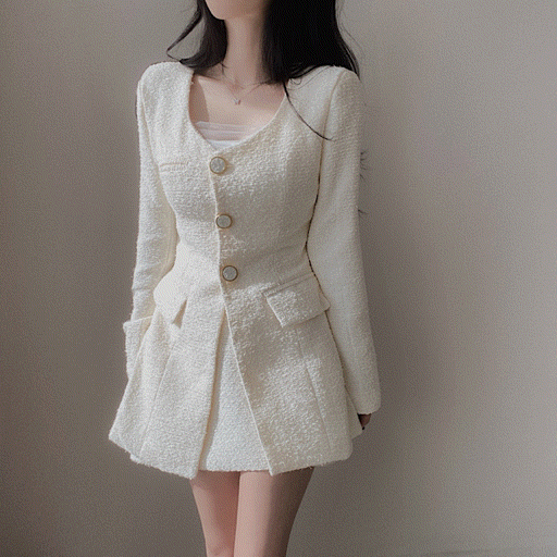 lovensome - M,L [페미닌무드,슬림라인!] 트위드 자켓  스커트 투피스 세트 2color♡韓國女裝套裝