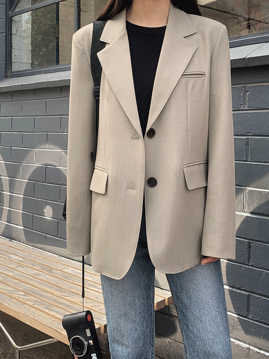 crushj - [MADE] 브리즈 스탠다드 자켓 (gray beige 착장 추가)♡韓國女裝外套