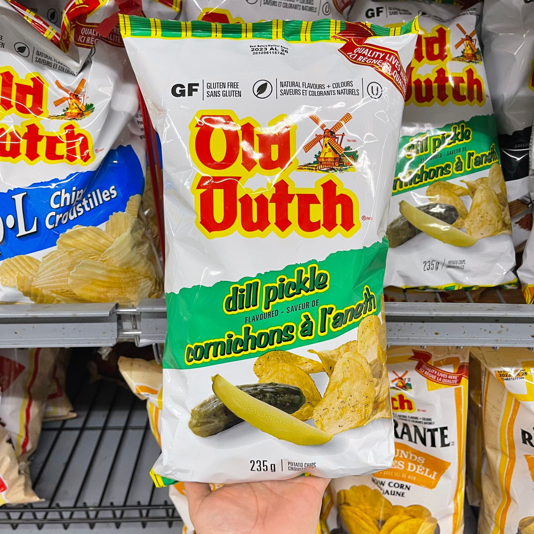 【加拿大空運直送】Old Dutch Dill Pickle Chips 刁草酸瓜味薯片 235g 