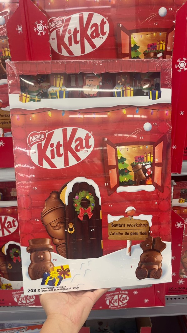 【加拿大空運直送】 Nestle Kitkat Christmas Holiday Chocolate Advent Calendar 雀巢巧克力聖誕日曆倒數月曆 208 g 